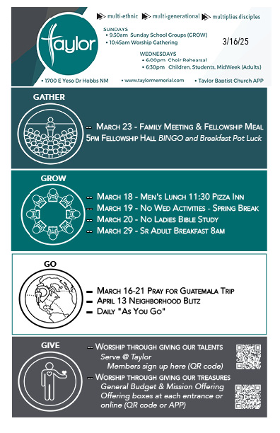 3-16-25 Handout
