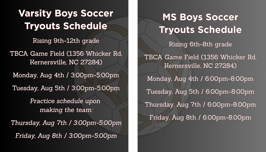 Varsity Boys Soccer Tryouts Schedule