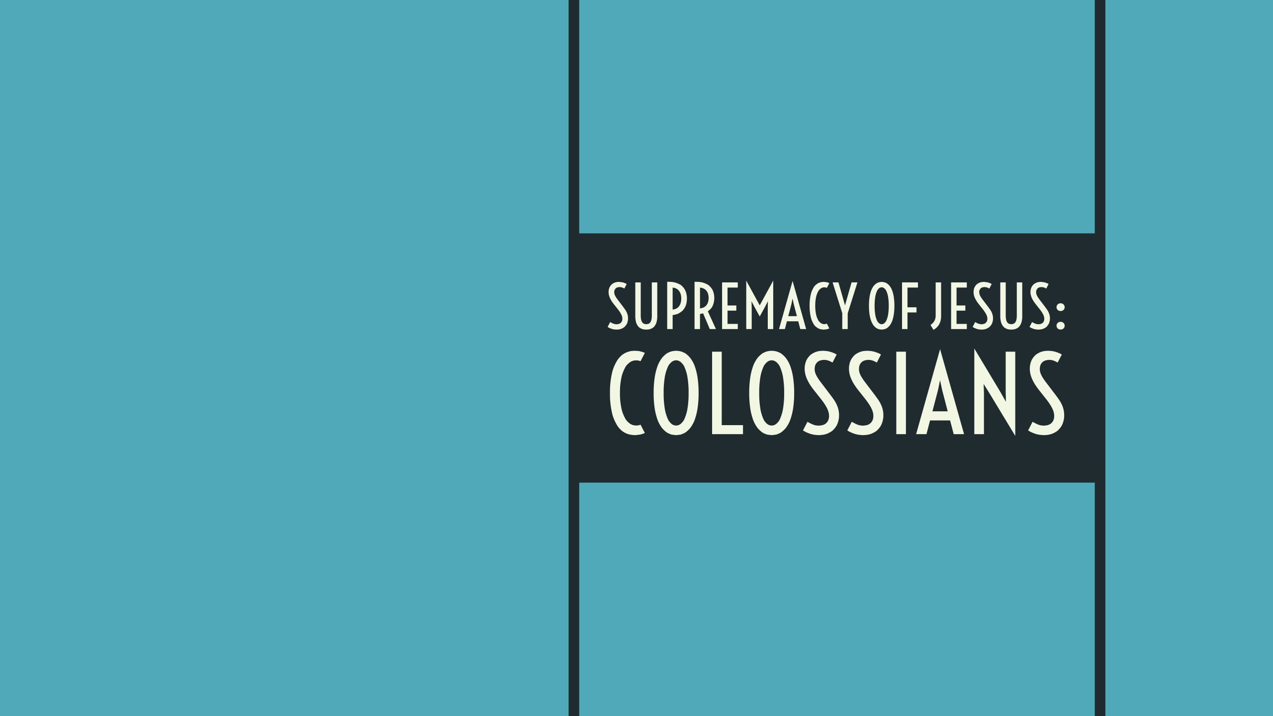 Colossians: Supremacy of Jesus image