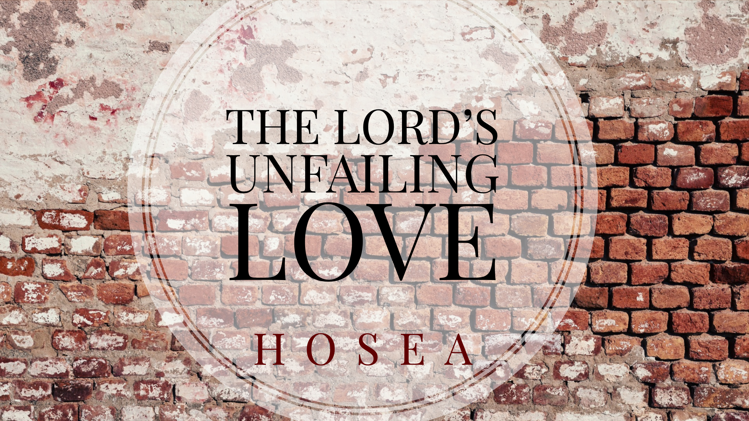 The Lord's Unfailing Love: HOSEA image