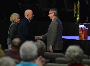 Al Smith receives heritage award from Lead Pastor Rob Decker