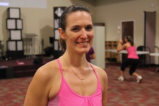 Amy Freemon at Fit in Faith class