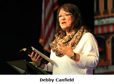 Debby Canfield speaks at Life Action Summit Revival ladies luncheon at Triad Baptist Church in Kernersville