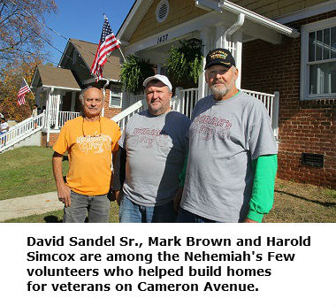 David Sandel Sr., Mark Brown and Harold Simcox at Homes 4 Our Heroes site