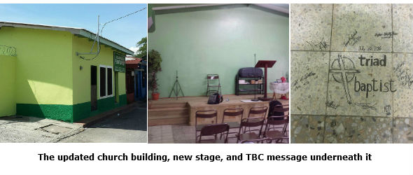 Photos of church in Honduras after visit by TBC missions team in 2016