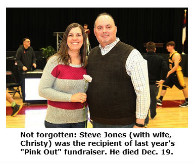 Steve and Christy Jones at Pink Out Night in 2017