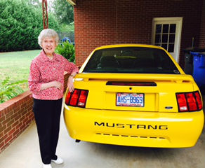 Marjorie Morrison with her 2004 Ford Mustang