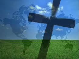 image of cross and world