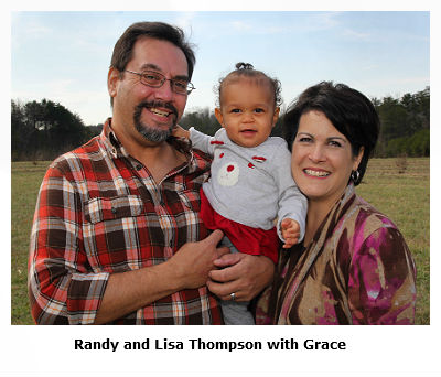 Randy and Lisa Thompson with their daughter Grace
