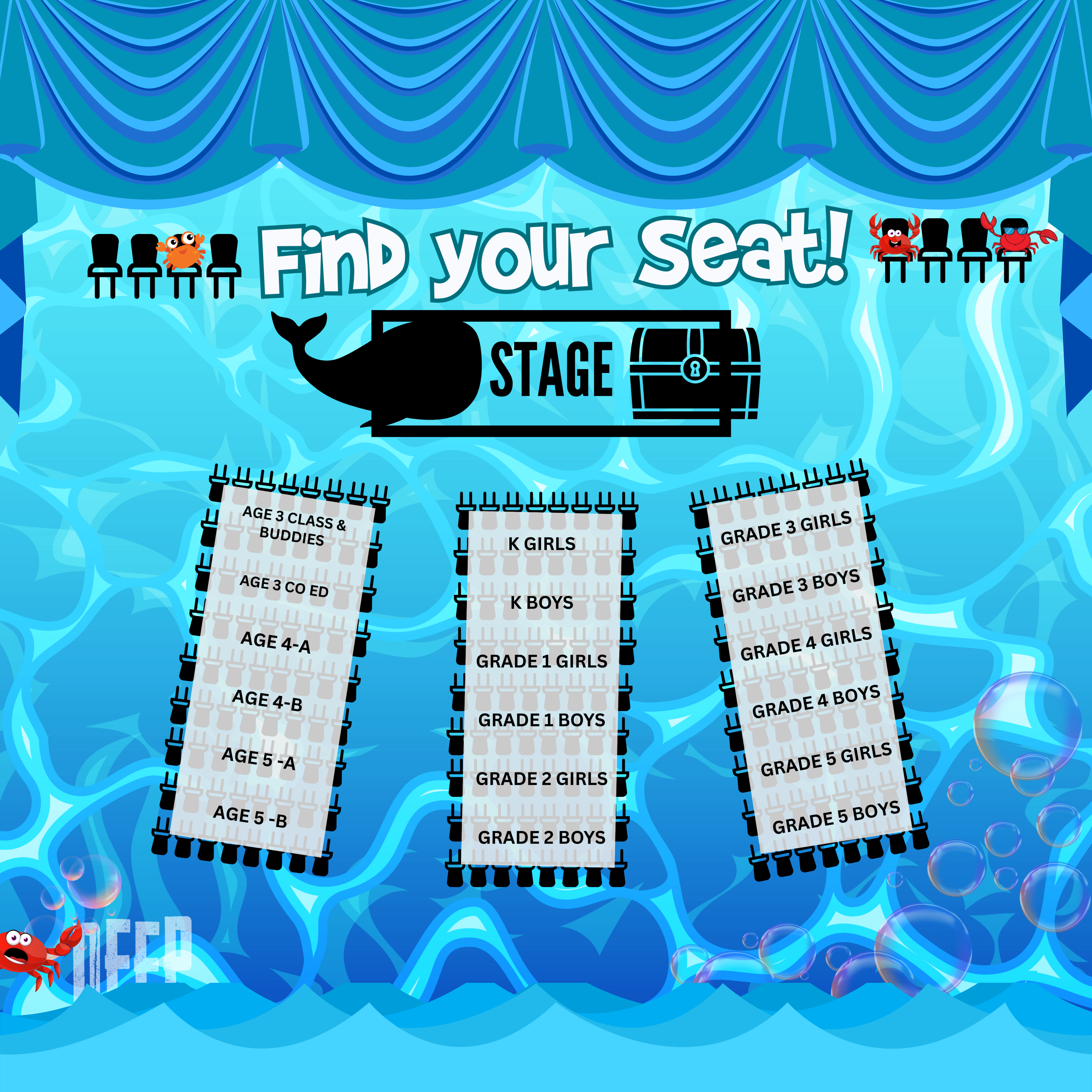 Seating Chart correct size