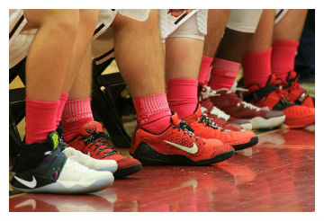 Triad Baptist Christian Academy basketball players wore pink socks for cancer awareness night