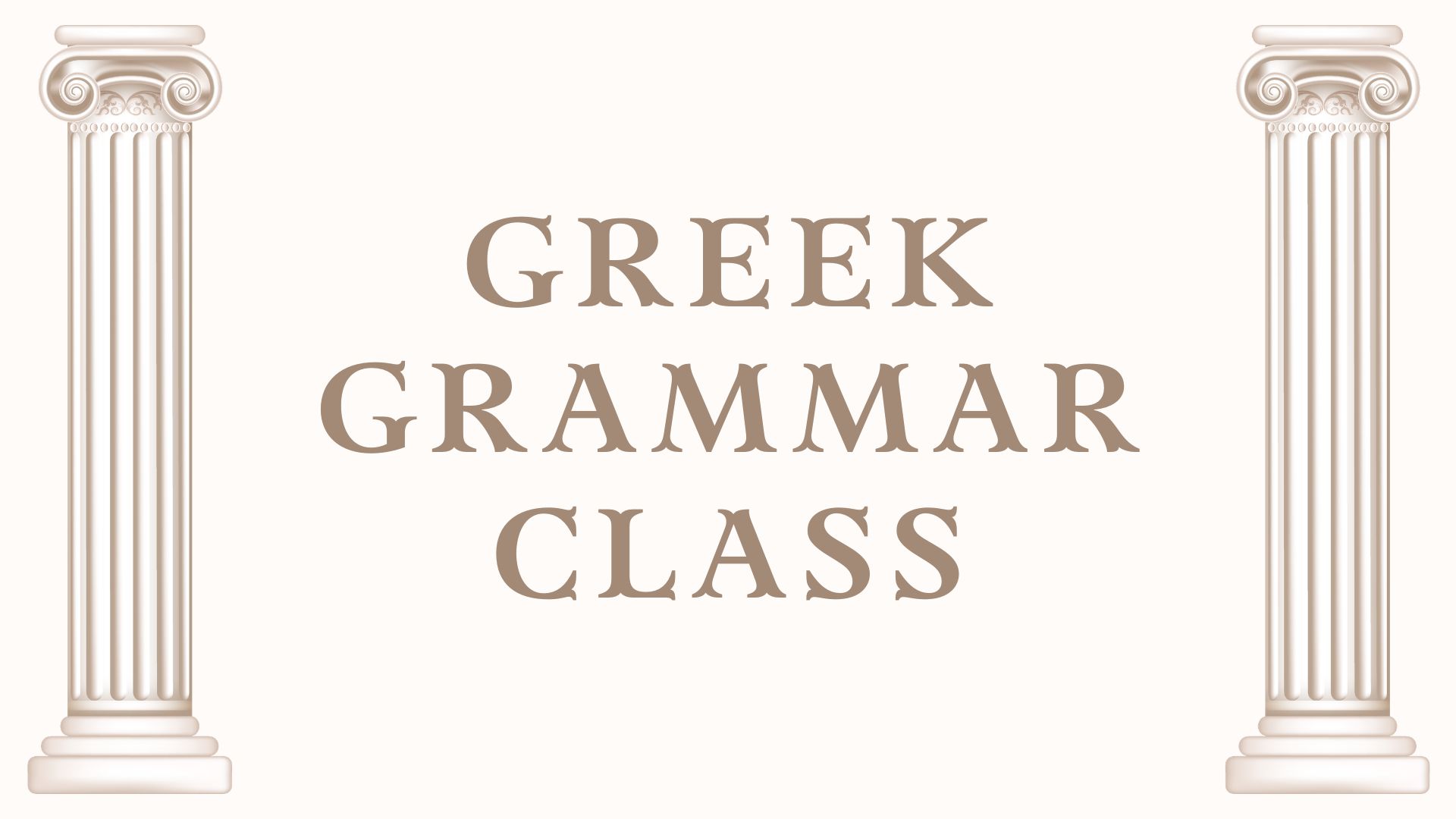 Greek Grammar Class Promo