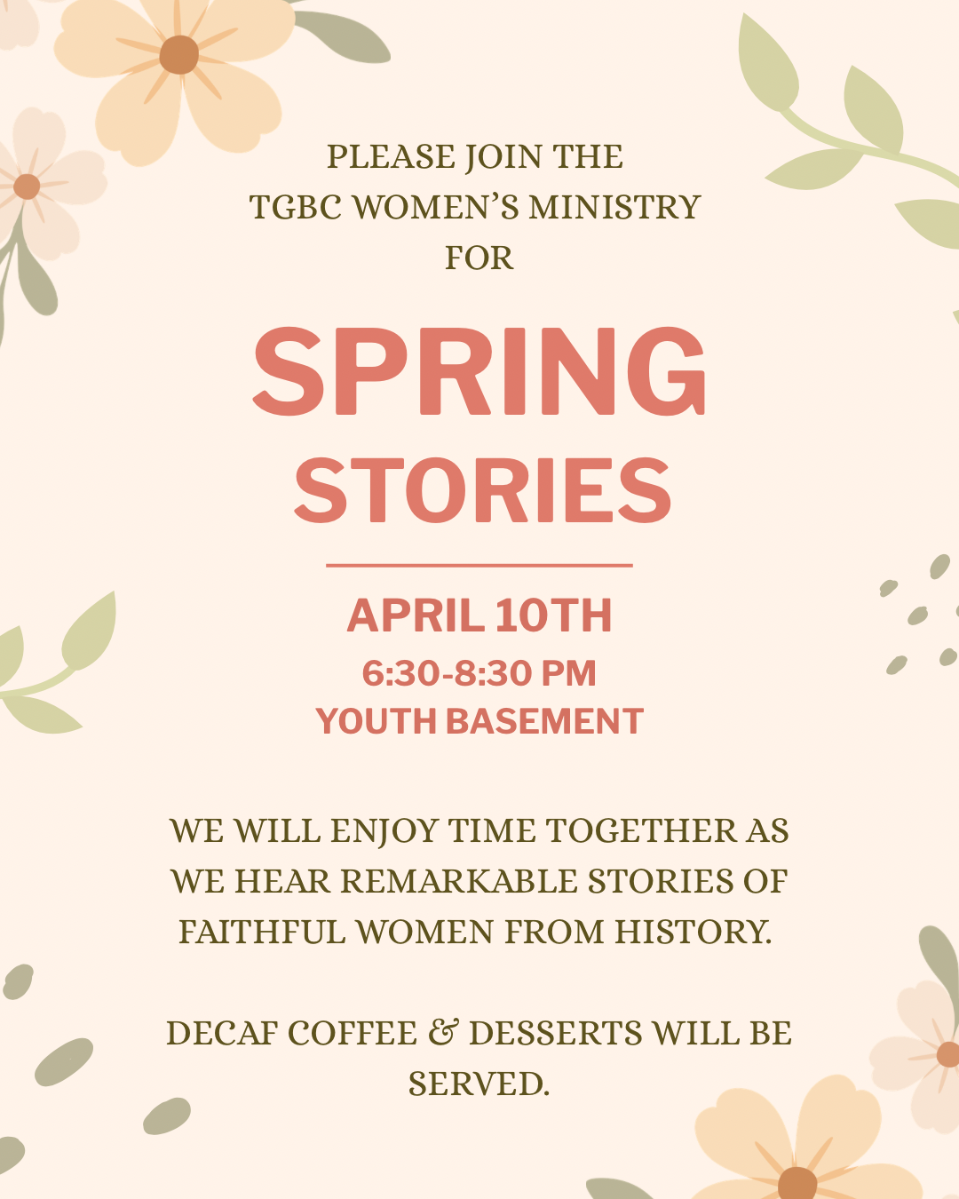 Women's Ministry Spring Stories