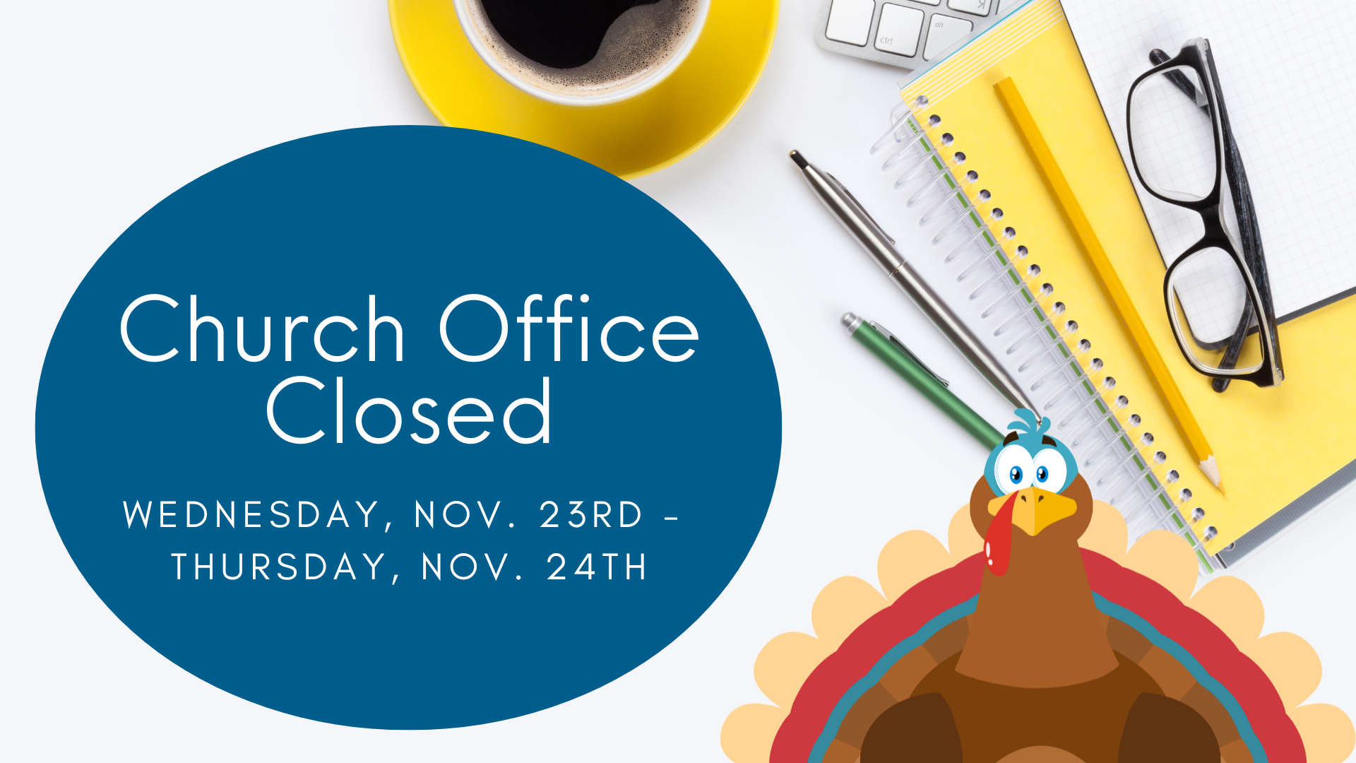 Church Office Closed Thanksgiving (Web) image