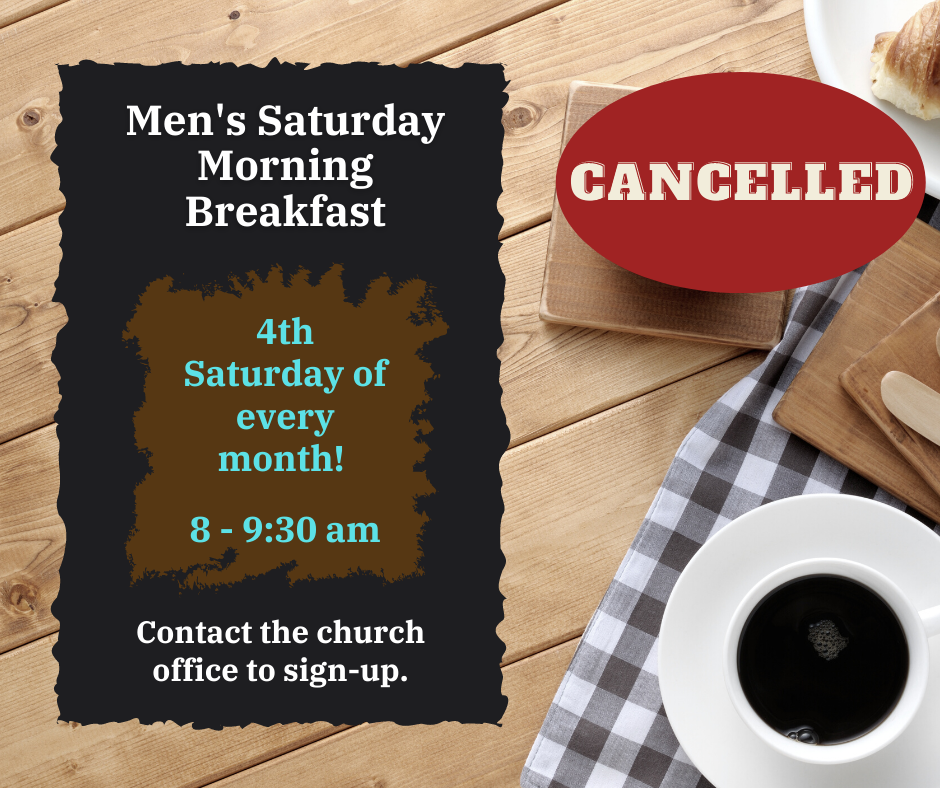 Men's Sat Breakfast Cancelled FB image
