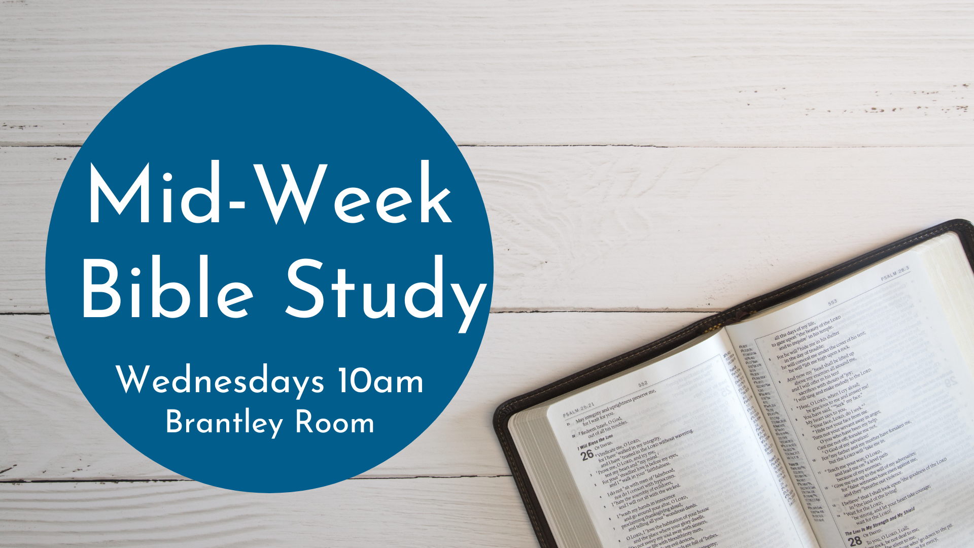There will be NO Mid-Week Bible Study This Wednesday morning. image