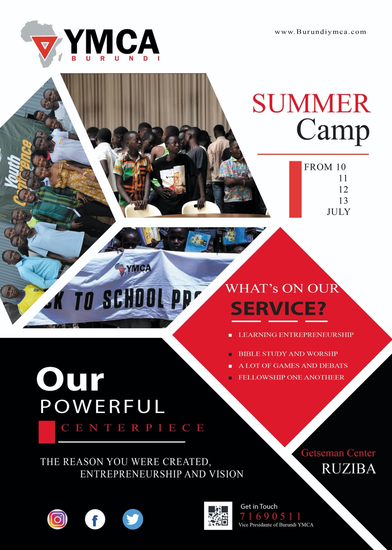 Burundi summer camp poster image