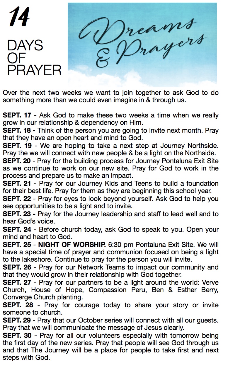 14 days of prayer