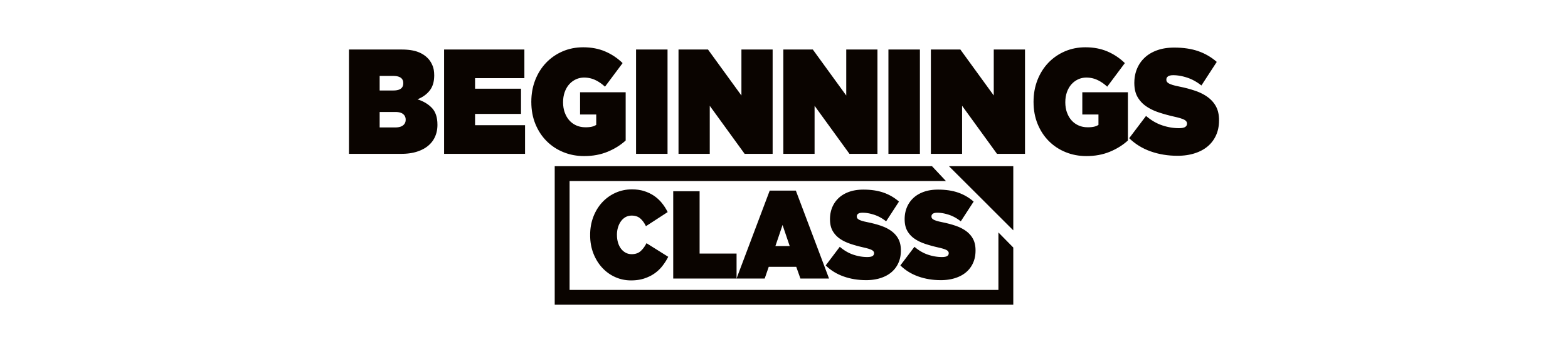 Beginnings Class Logo Stacked Black
