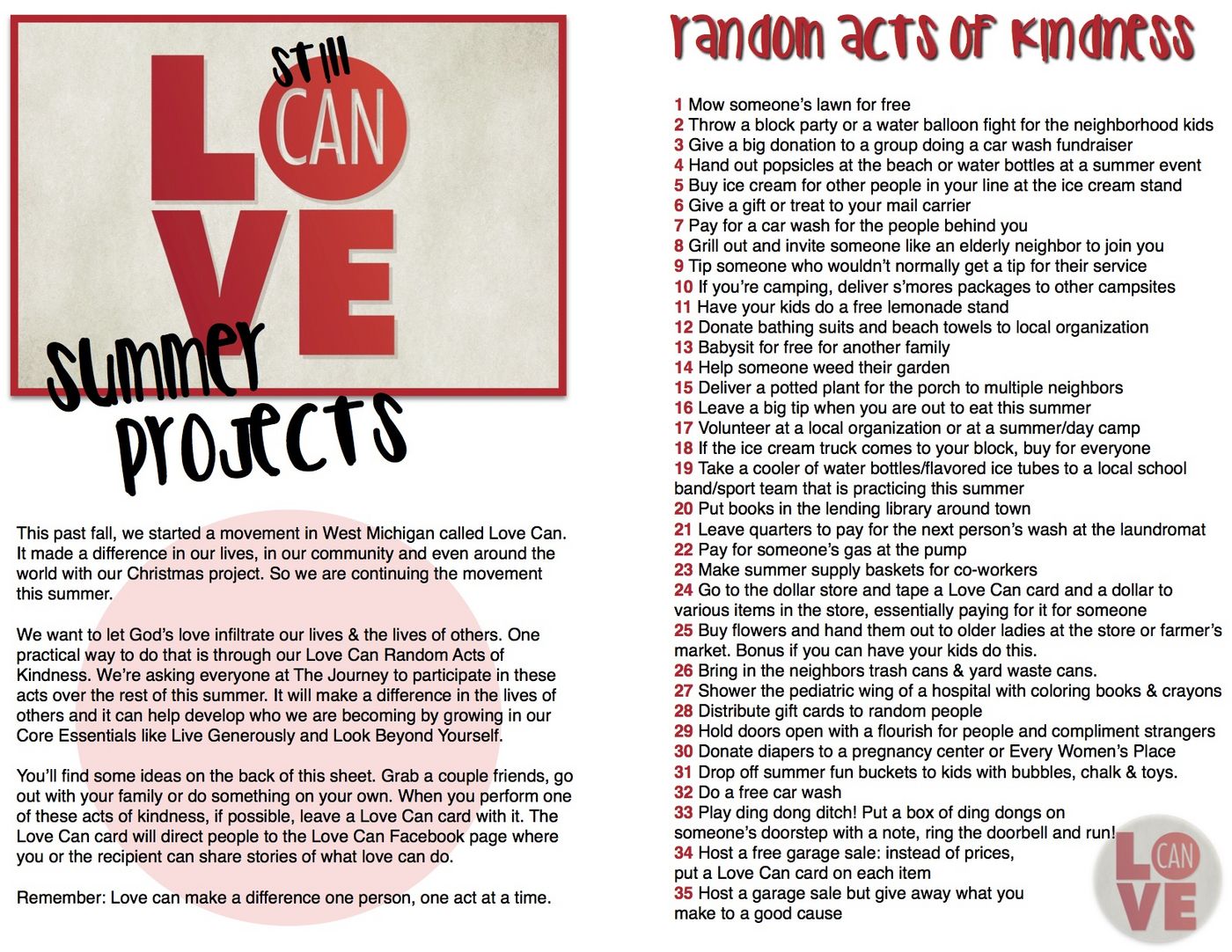 Love Can Summer Projects pic