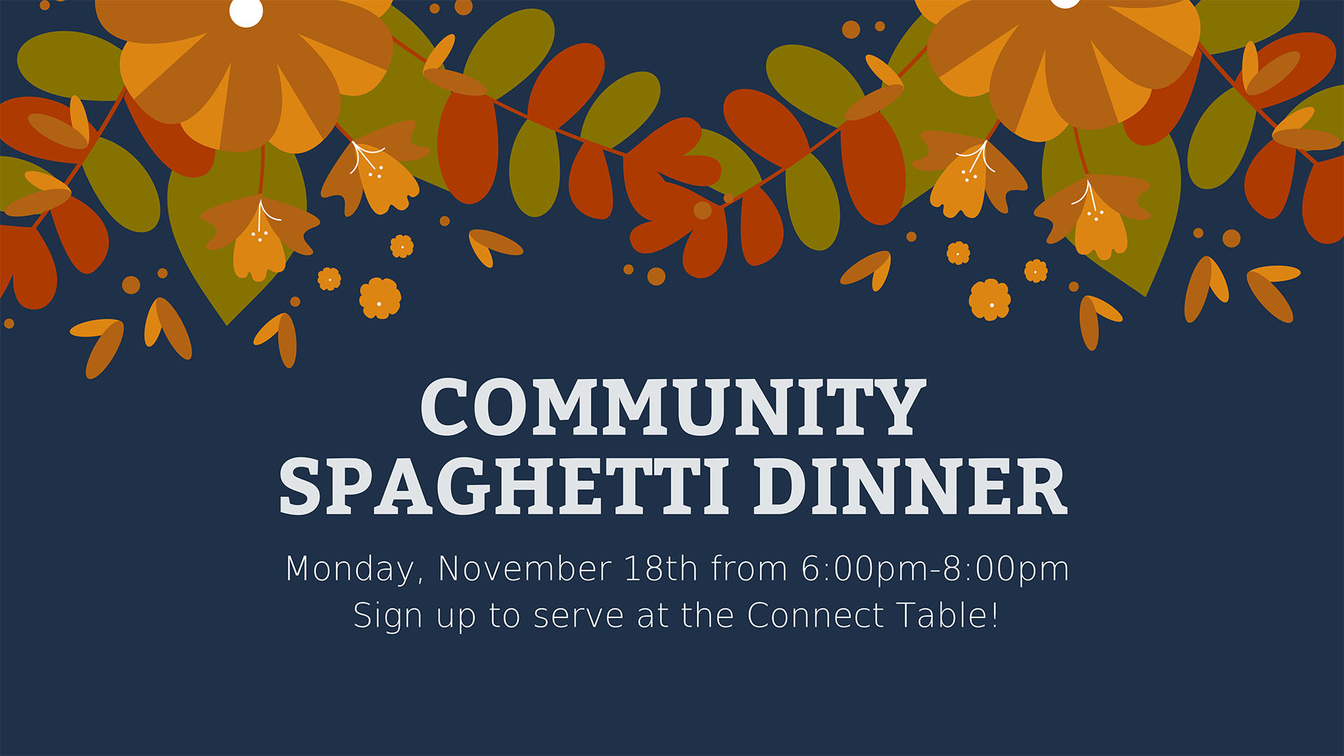 community spaghetti dinner image