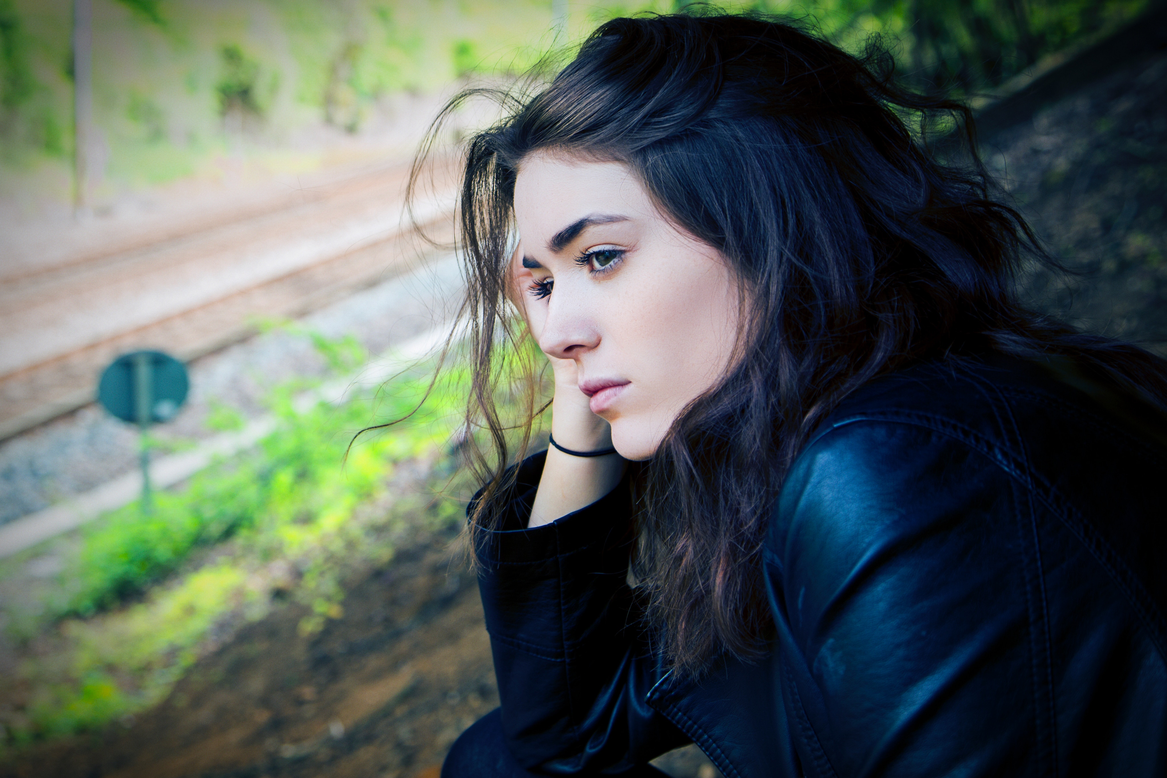 thinking woman