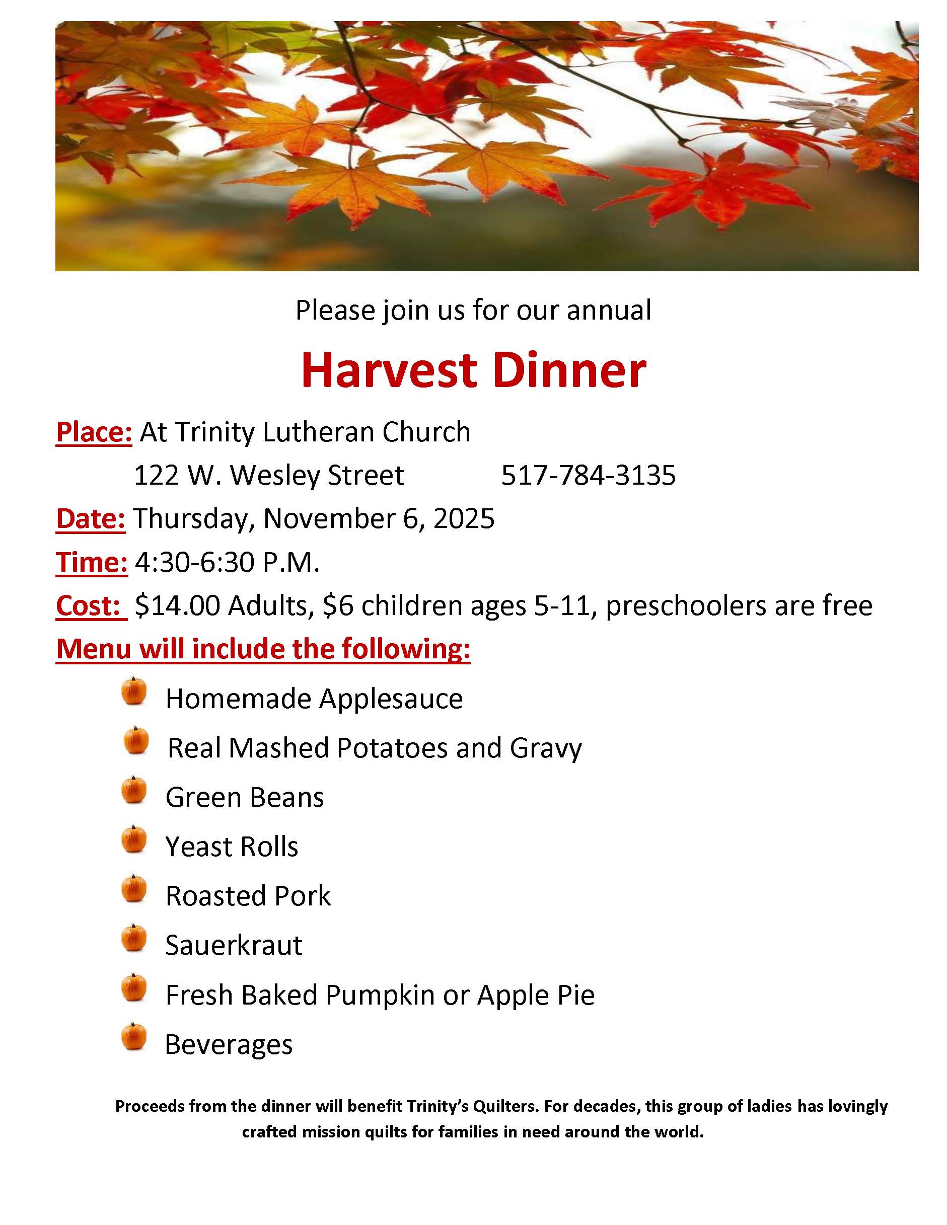 2025 Harvest Dinner Community Poster 