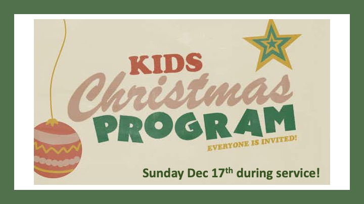 Kids Christmas Program 2023 image image