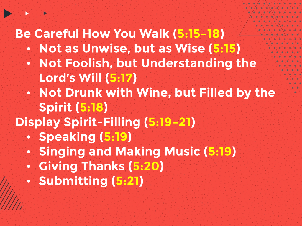 Sermon Outline - Eph 5v15-21