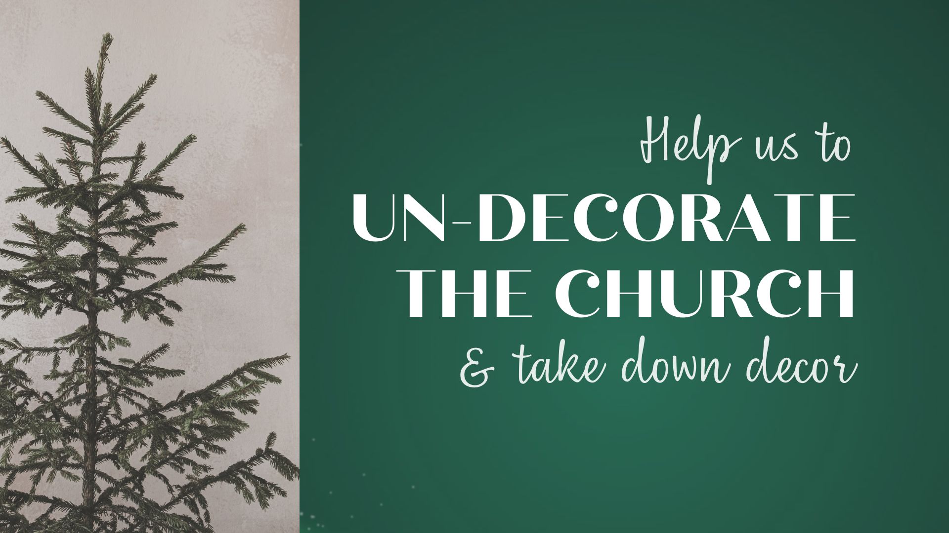 2025 Christmas Decorating Undecorating image