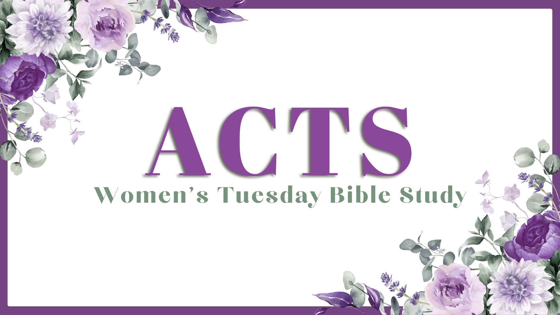 2026 Acts Tuesday Women's Bible Study