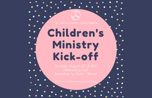 children's ministrykick-off image
