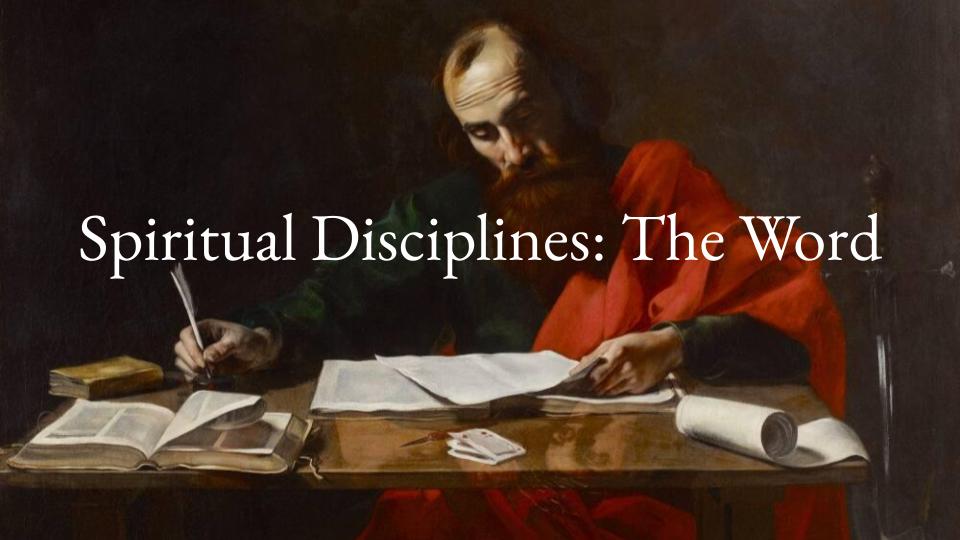 Spiritual Disciplines: The Word banner