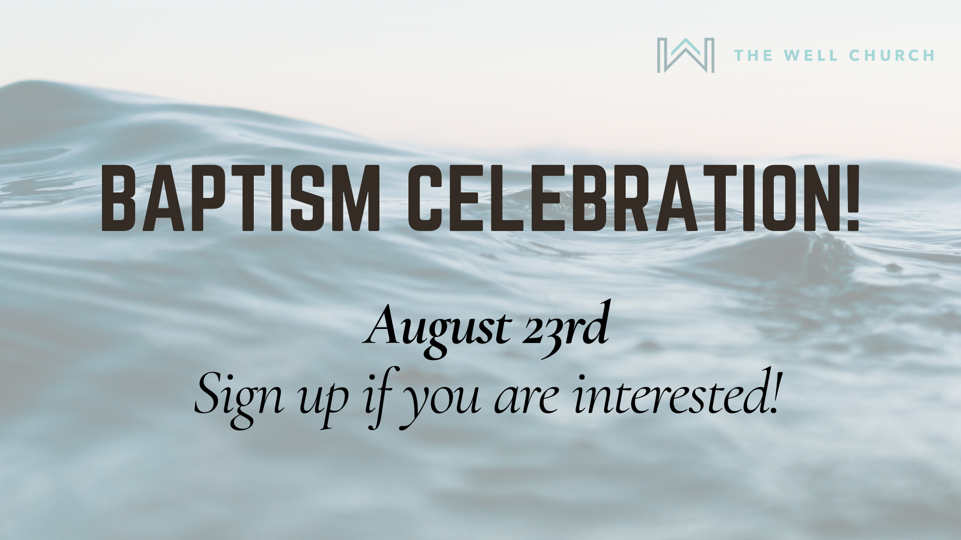 26.8.23 - Baptism Celebration image