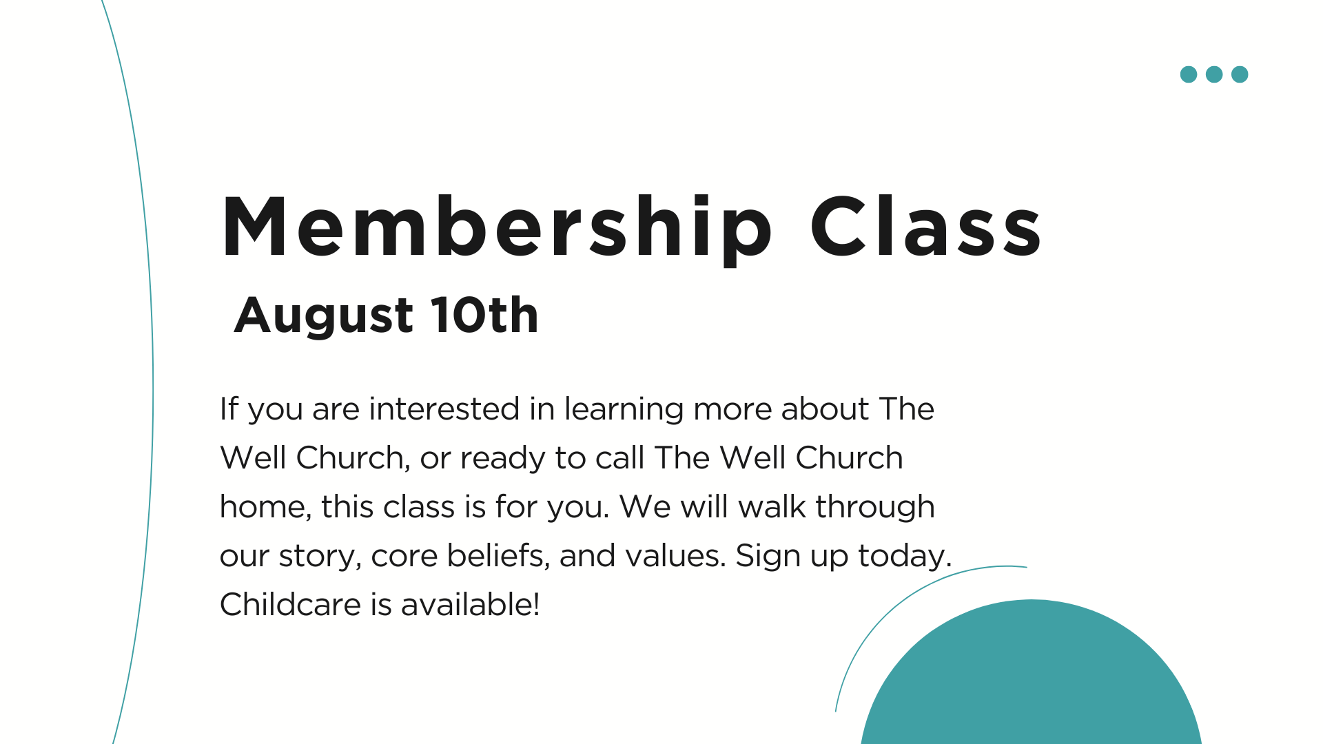 August Membership Class image