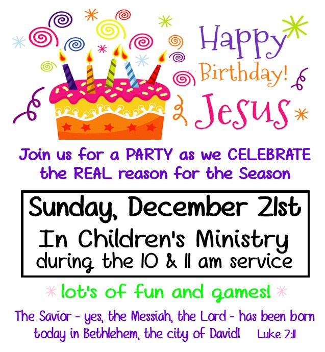 happy birthday jesus party 12-21