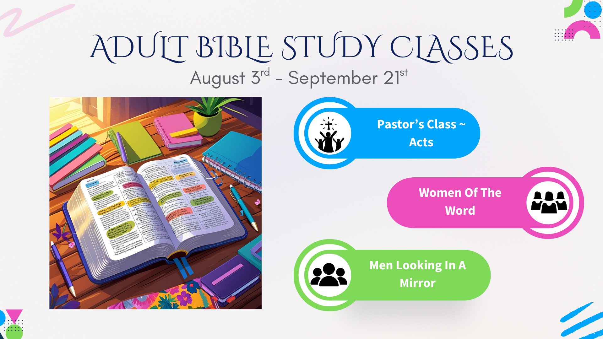 Adult Bible Study Classes image