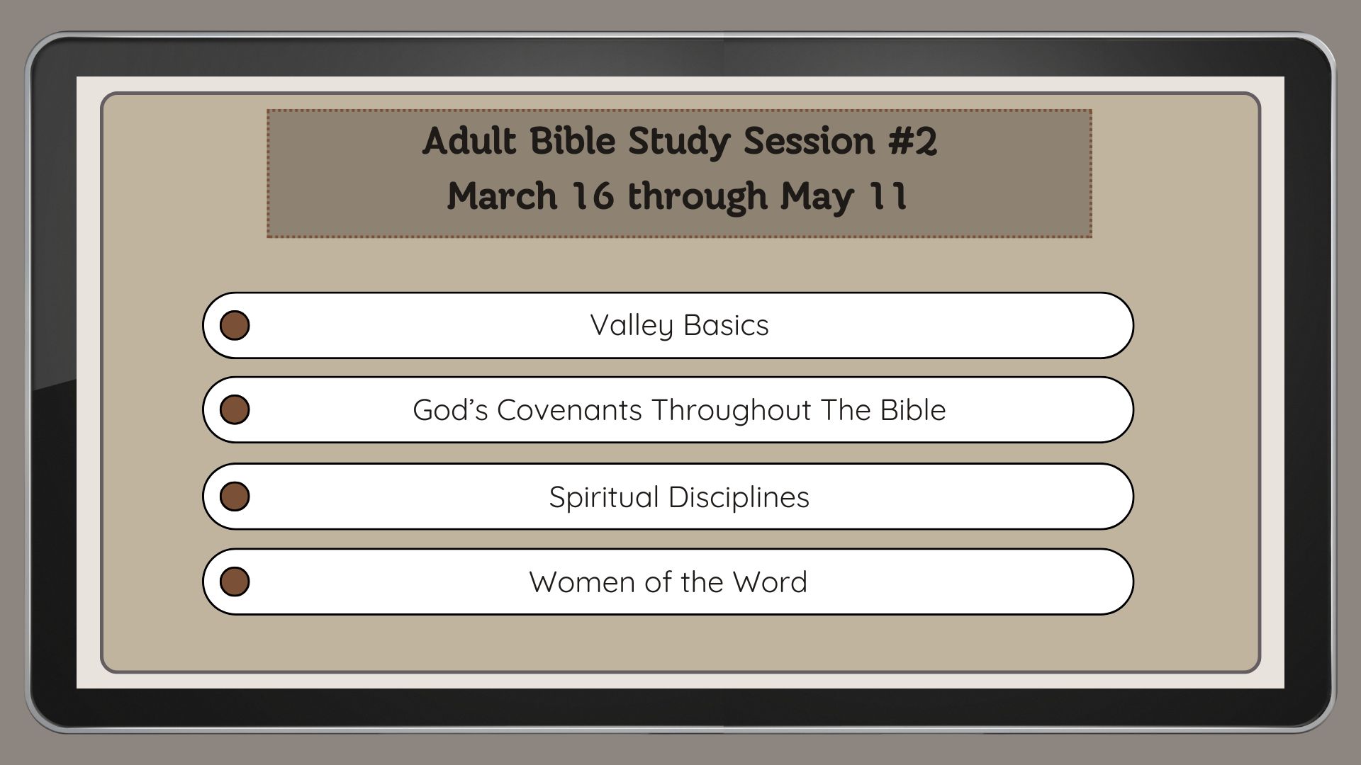 Adult Bible Study Session #2 (3) image