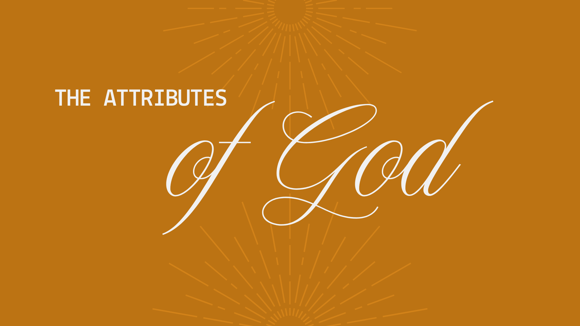 The Attributes of God image