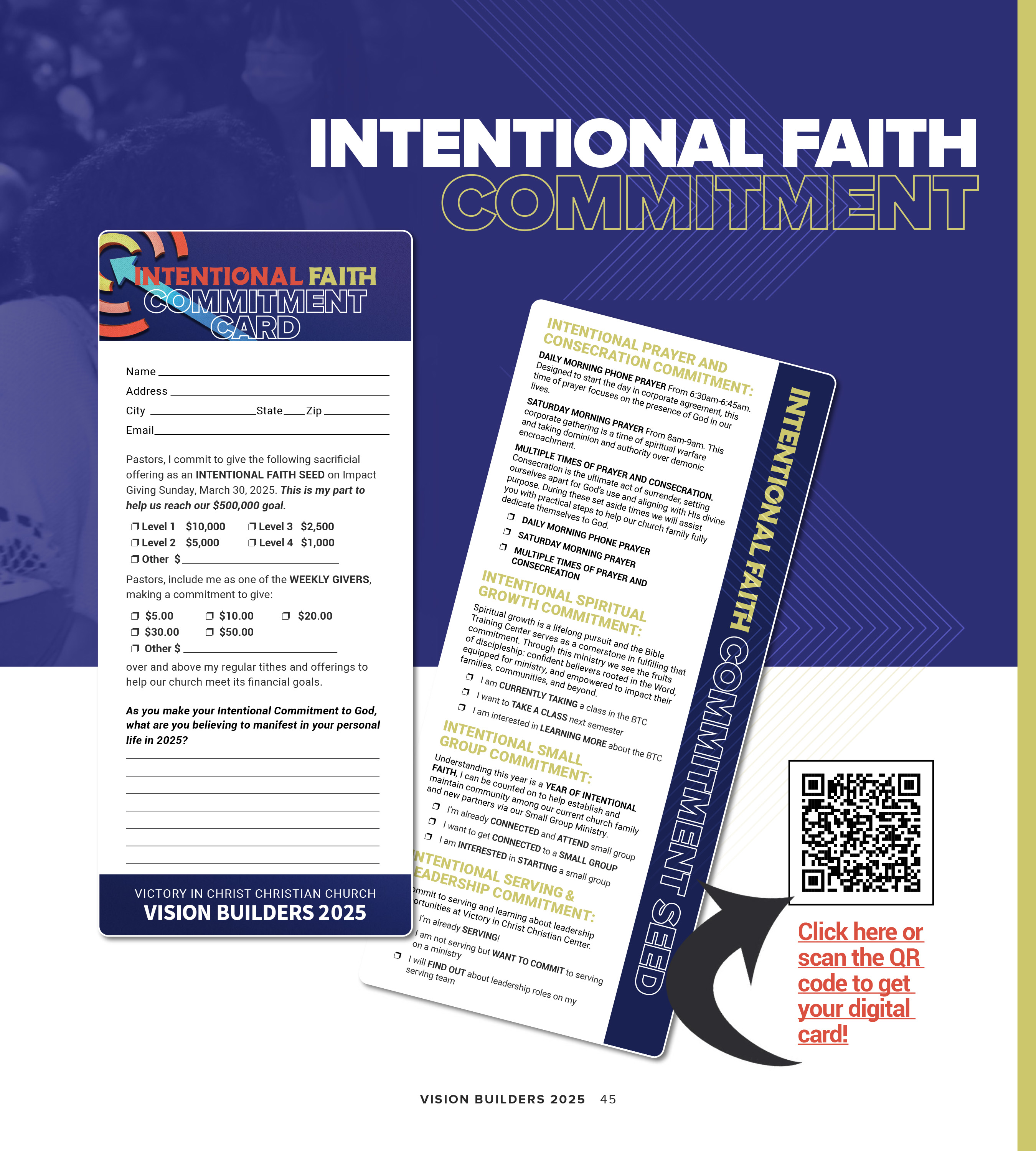 Vision Builders 2025 Commiment Card graphic