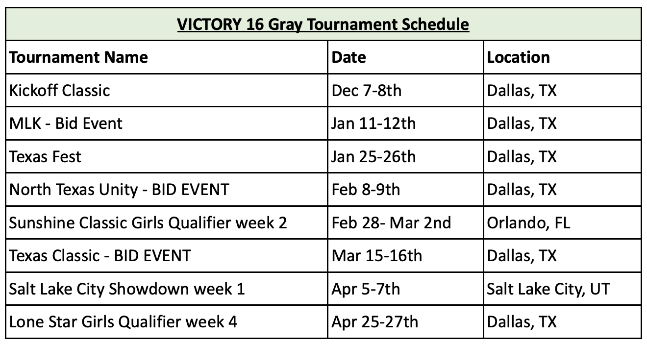 25 up 16 gray tour.