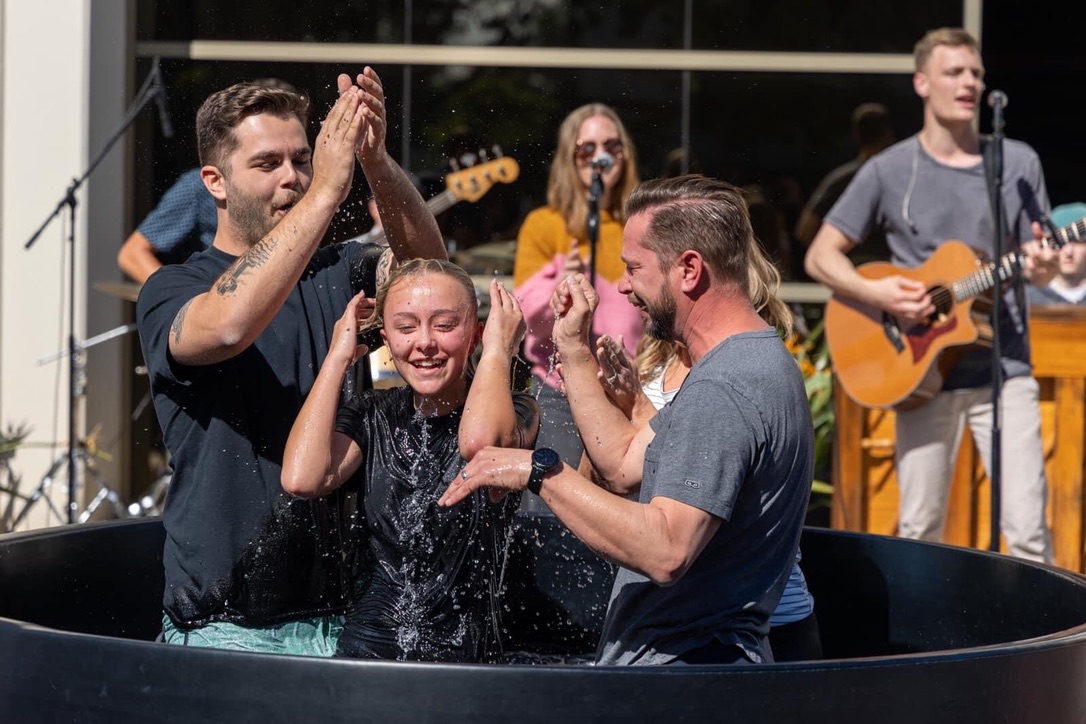 Village Youth student baptism