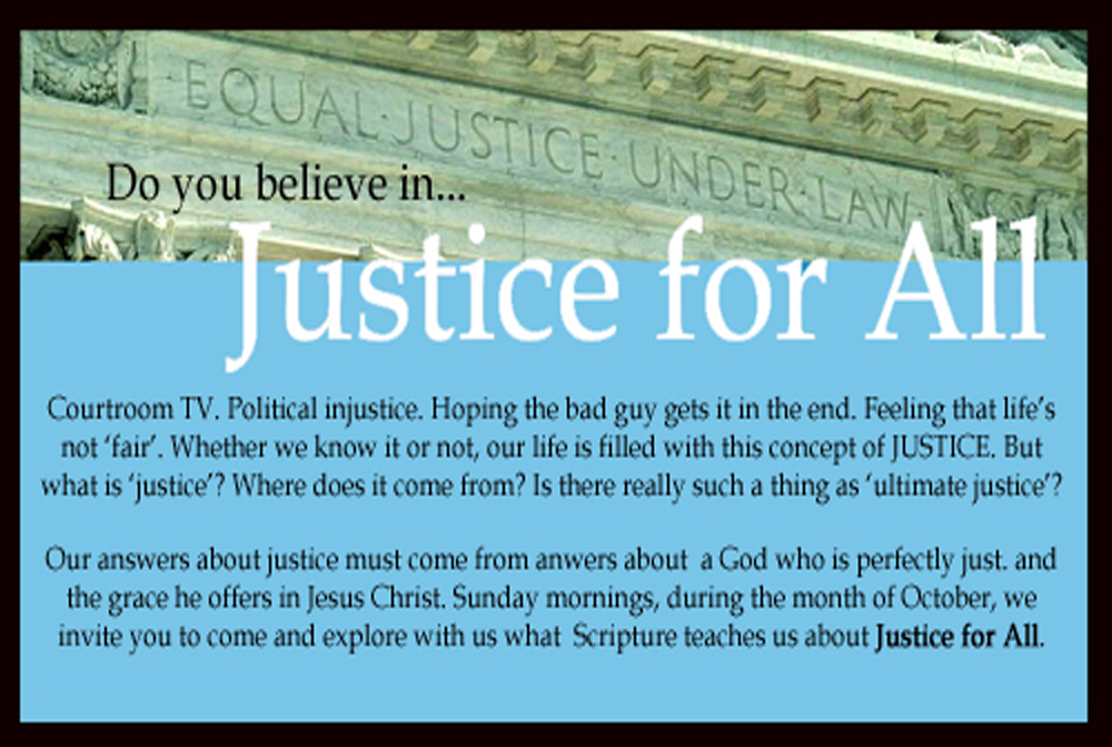 Justice For All banner
