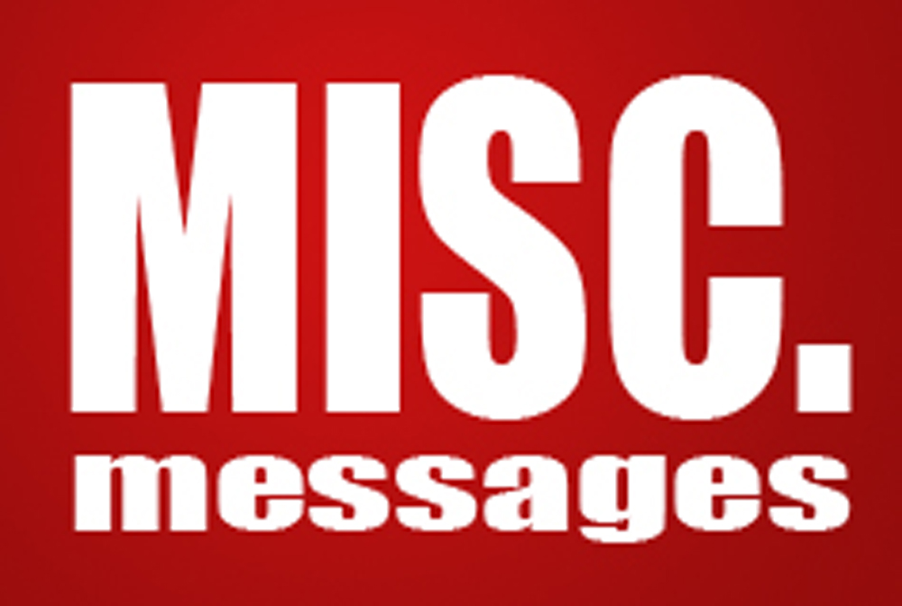 Misc. Messages banner