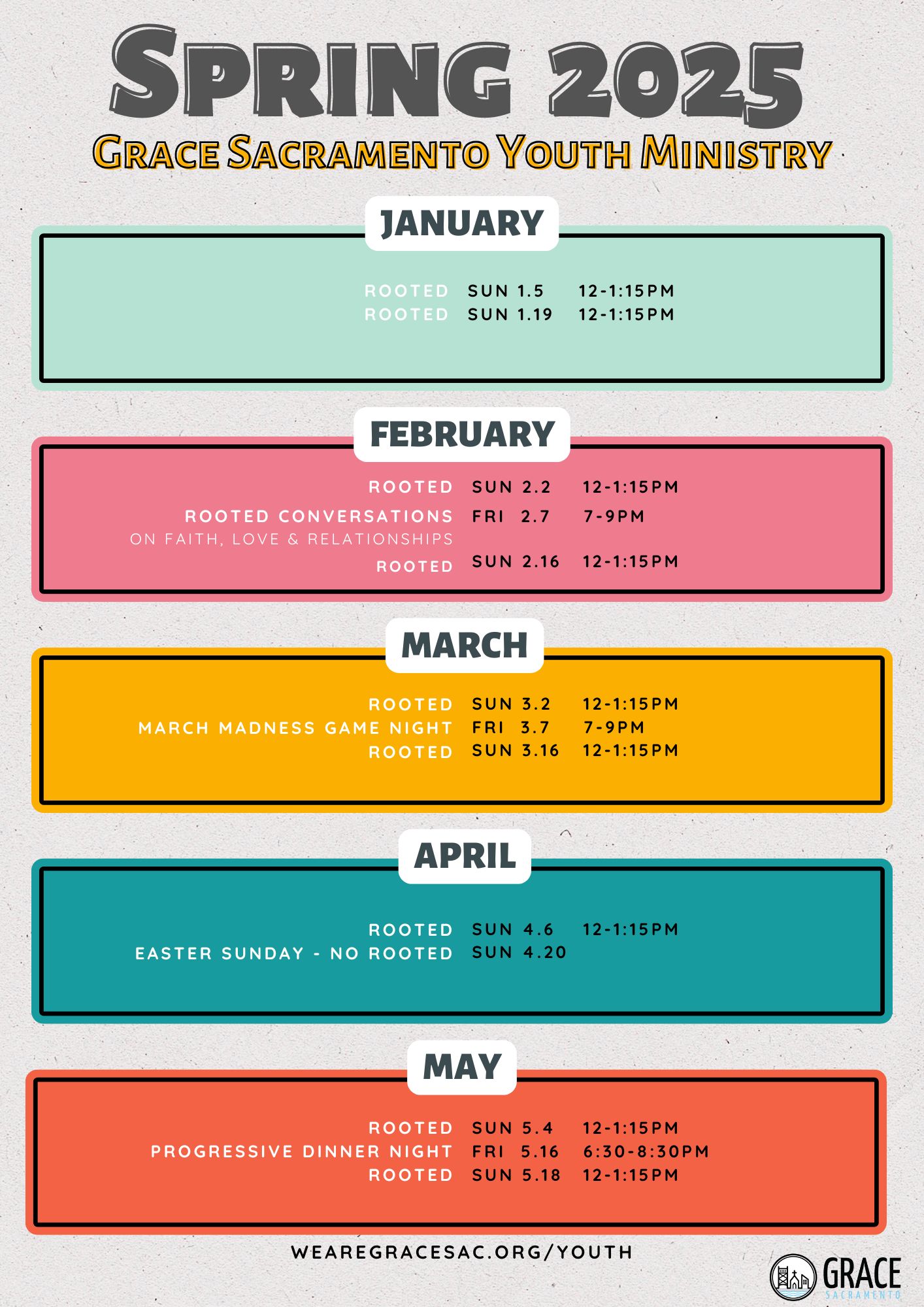 Spring Youth Calendar 2025