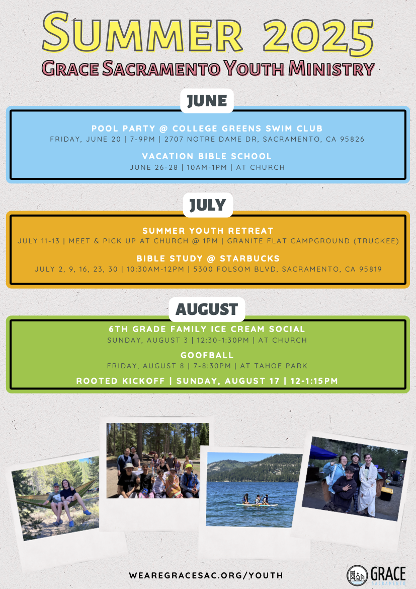 Summer Youth Calendar 2025