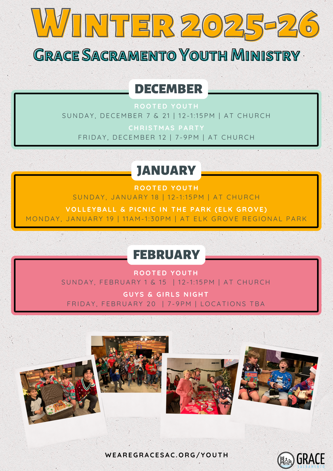 Youth Calendars 2025-2026