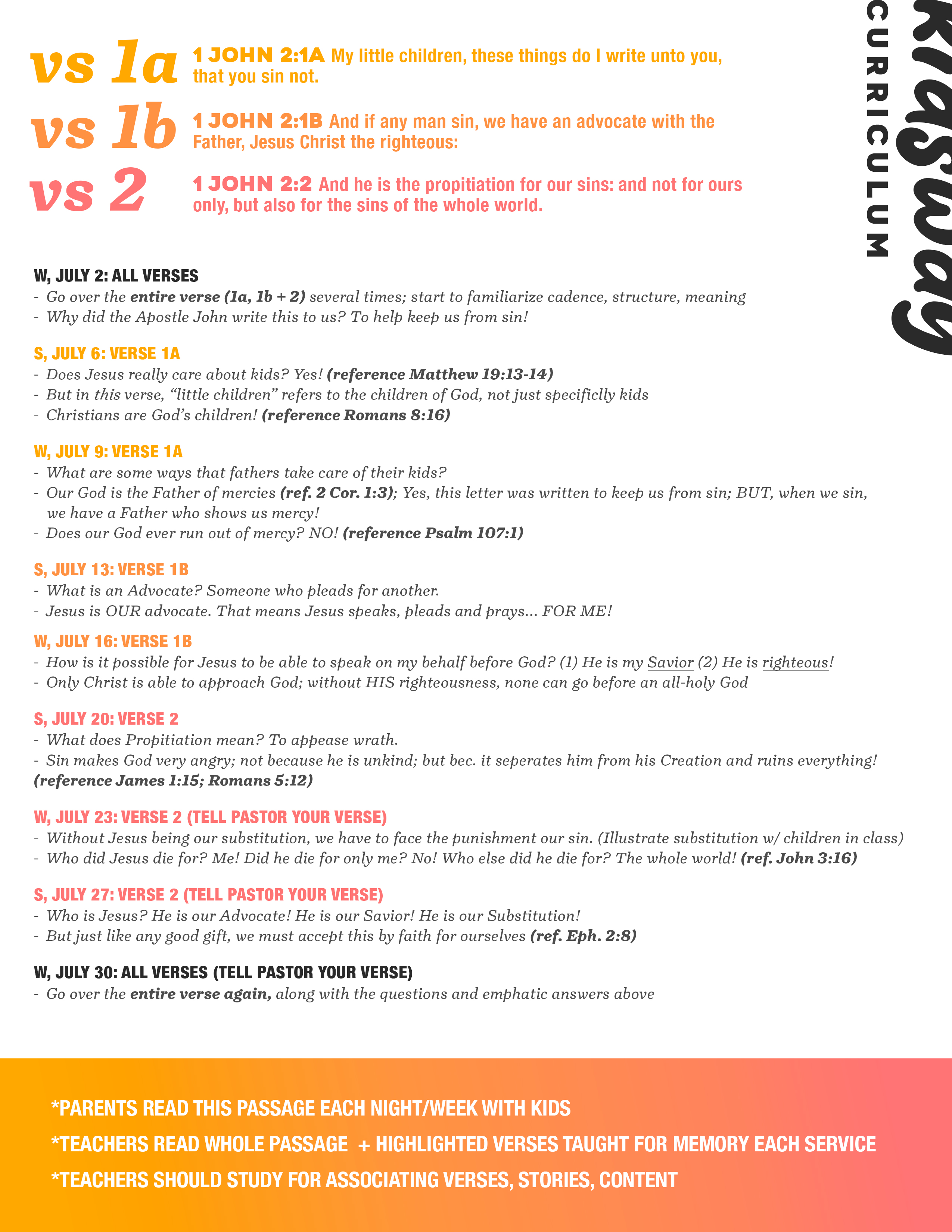 KW JULY Curriculum