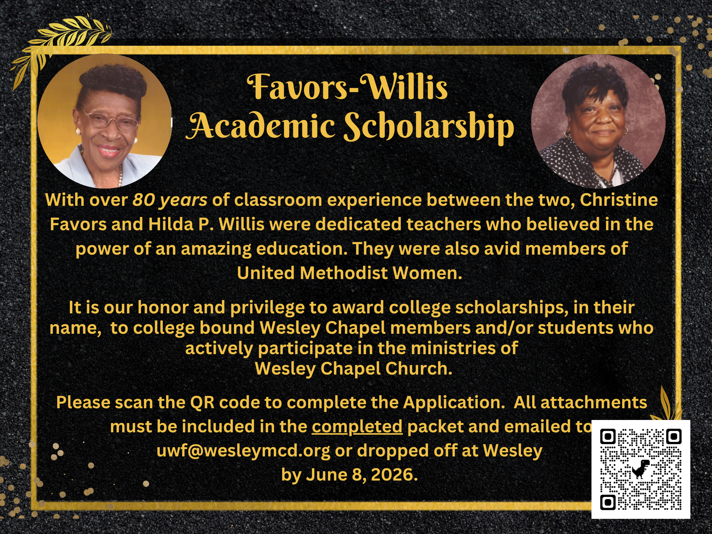 favors willis scholarship flyer (1)