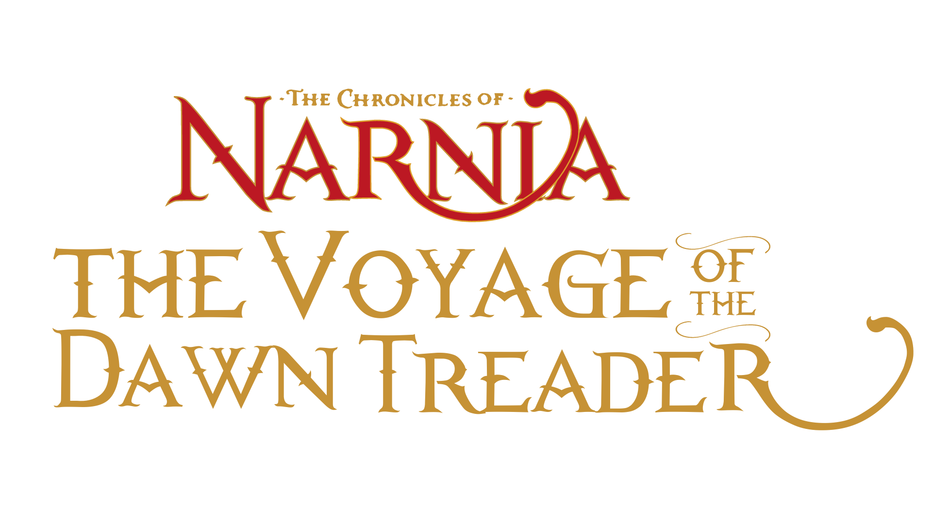 The Voyage of the Dawn Treader full logo gold